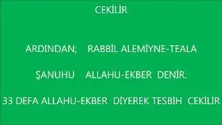 TESBİH   DUASI    TESBİHAT NASIL YAPILIR