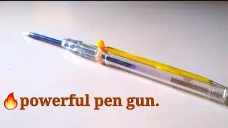 how to make a PEN GEG. with RUBBER BAND powerful pen gun🔥( pen gun )