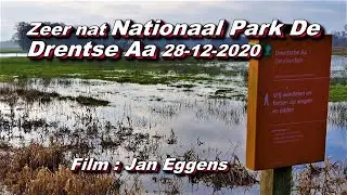 Zeer nat ,Nationaal Park De Drentse Aa , van Deurze tot Schipborg 28 12 2020