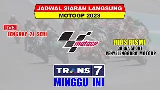 Jadwal MotoGP 2023 Live Trans7 Minggu Ini ~ Jadwal Lengkap Siaran Langsung MotoGP 2023 Terbaru
