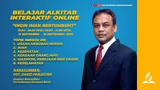 LIVE!!! KESEHATAN | BELAJAR ALKITAB INTERAKTIF ONLINE