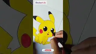 Cute Pikachu drawing 🥰💛 | #cartoondrawing #shorts #pikachu