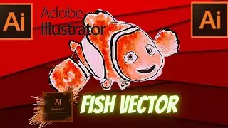 Illustrator fish cartoon design in Adobe illustrator CC || Adobe Illustrator Create a fish Vector.