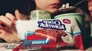 MUKBANG🥛Asmr chalk 🕊