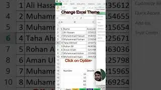 How to change theme colour in excel  | #share #365 #excel  #excelworld #exceltips