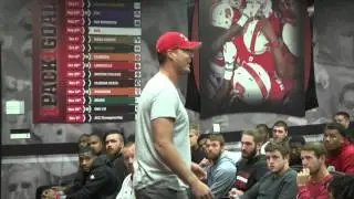 Philip Rivers talks with NC State Football