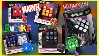 Rubik's Sent Me A Bunch Of Stuff - Marvel DC and Wednesday Cubes with Spiderman, Batman, and more