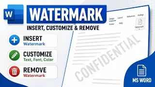 How to Insert, Customize & Remove Watermark in Microsoft Word | Complete Beginner Guide