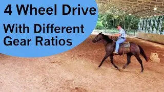 Think 4 wheel drive with the front and back working on different gear ratios