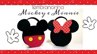 Lembrancinha da Minnie e Mickey - bolsa de EVA