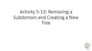 Activity 5 13 Removing a Subdomain and Creating a New Tree