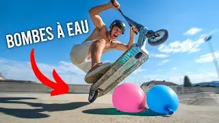 WATER BALLOONS VS SCOOTER (SLOW MOTION)