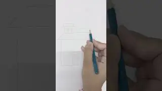 Day-6 (Drawing a house) #shortsfeed #trending #viralyoutubeshorts #youtube #viral#100dayschallenge