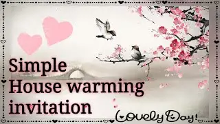 Simple invitation for house warming ceremony