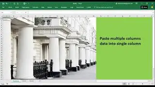 Paste multiple columns data into single column