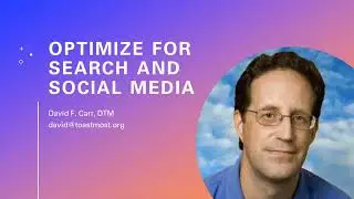 Toastmasters Online Course - Search Engine Optimization and Other Enhancements