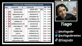 PROGRAMAÇÃO DA LOTECA COM PALPITES CONCURSO 1124