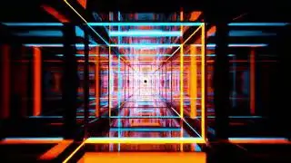 Sci-Fi Square Tunnel || Abstract Tunnel Vj Loop Background Video || 4k Screensaver 4k 60fps