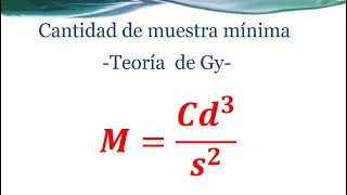 Determinación del tamaño de muestra mínimo, utilizando la Teoría de muestreo de Gy