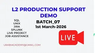 L2 JAVA APPLICATION/PRODUCTION SUPPORT Training DEMO Batch_07 