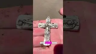 BIG Silver Cross on the Beach!