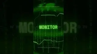 MONITOR   Retro CRT green screen glitch text animation