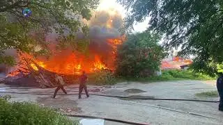 Крупный пожар произошёл в Медвежьегорске