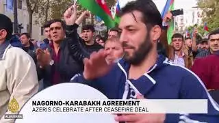 Celebration take place after Armenia leaves it’s occupation of Nagorno Karabakh