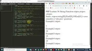 PHP Lecture 56 String Function strpos,stripos ,strrpos