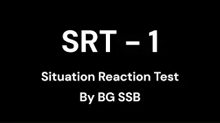 SRT Practice for SSB | SRT practice SET - 1 | SSB Psychology test practice