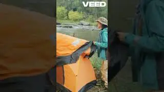 Как установить тент легко!  #bushcraft #фильм #кино #forest #camping #fire #dog #carpfishing
