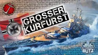 World of Warships Blitz | Случайный бой | Линкор Х уровня Германии Grosser Kurfürst