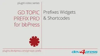 GD Topic Prefix Pro: Prefixes Widgets & Shortcodes