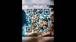 QR Code Turn into Waterfall QR code Art
