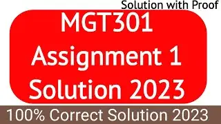 MGT301 Assignment 1 2023 | mgt301 Assignment 1 Solution 2023 | mgt301 Assignment 1 | Assignment 2023