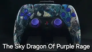 Custom PS5 Controller #7 (The Sky Dragon Of Purple Rage) - Links to parts in comments