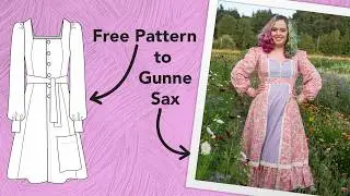 Pattern Hacking a FREE Mood Sewciety Pattern into a Gunne Sax | Vintage sewing project