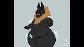 Fat furry weight gain animation 