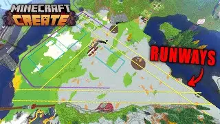 Designing A Huge Airbase In Minecraft Create Mod