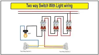 How to Make Two way Switch With Light | two way light switch wiring diagram