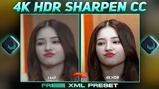 😻 4K Quality Sharpen HDR CC | Free Alight Motion Preset ⚡ #hdrcc
