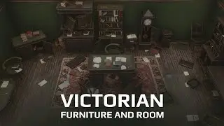 Victorian Furniture Pack - Vintage Room & Office (Antique Props)