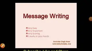 Message Writing with examples