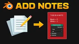 How to ADD NOTES in Blender Geometry Nodes