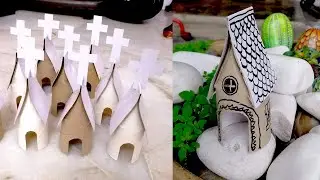 Toilet Roll Craft_House/Church/Temple