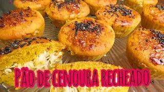 PÃO DE CENOURA RECHEADO DE FRANGO