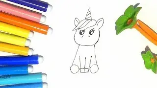 Kako se crta Hanin jednorog | Wie zeichnet man Einhorn? | How to Draw Unicorn