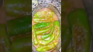 فلفل اخضر محشو بالرزوسمك السردين كفتة مشرمل بالثوابل والربيع وزيت الزيتون  مع صوص طماطم مممم 