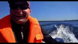 Gulf of Finland. Opening of the 2018 season. Boat X-river Grace 380 ndnd + Hidea 9.8