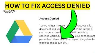 How To Fix Google Drive Access Denied(EASY)